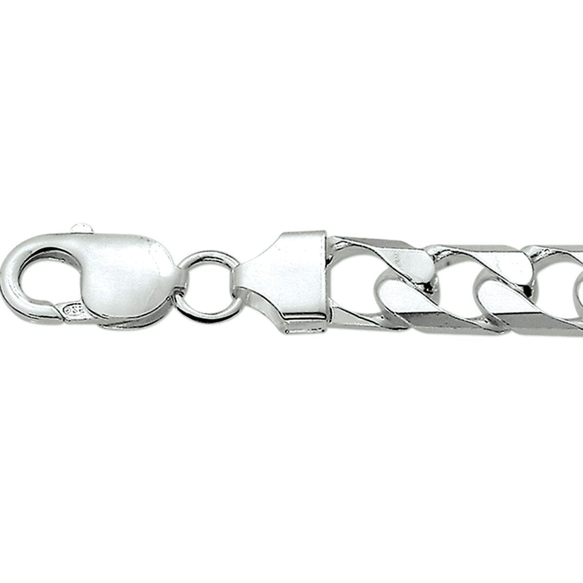 Gourmet schakel ketting zilver 10 mm