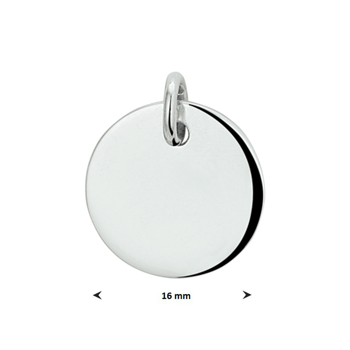 Graveerhanger rond zilver - Diameter 16 mm