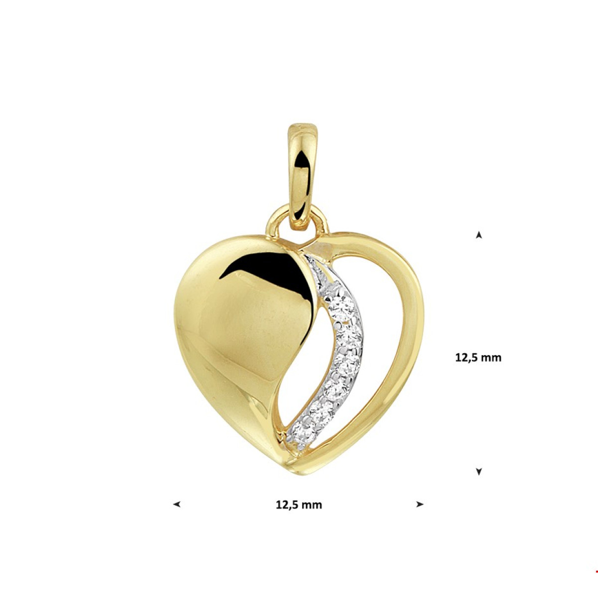 Hanger hart 12.5 mm x 12.5 mm zirkonia