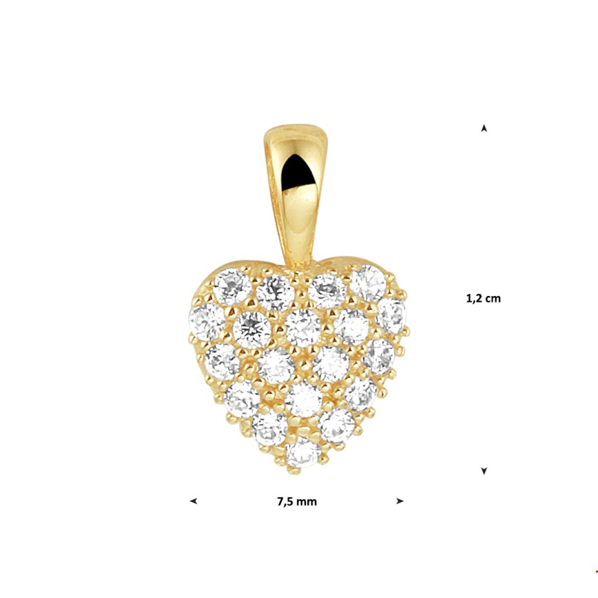 Hanger hart 7.5 mm x 12 mm zirkonia
