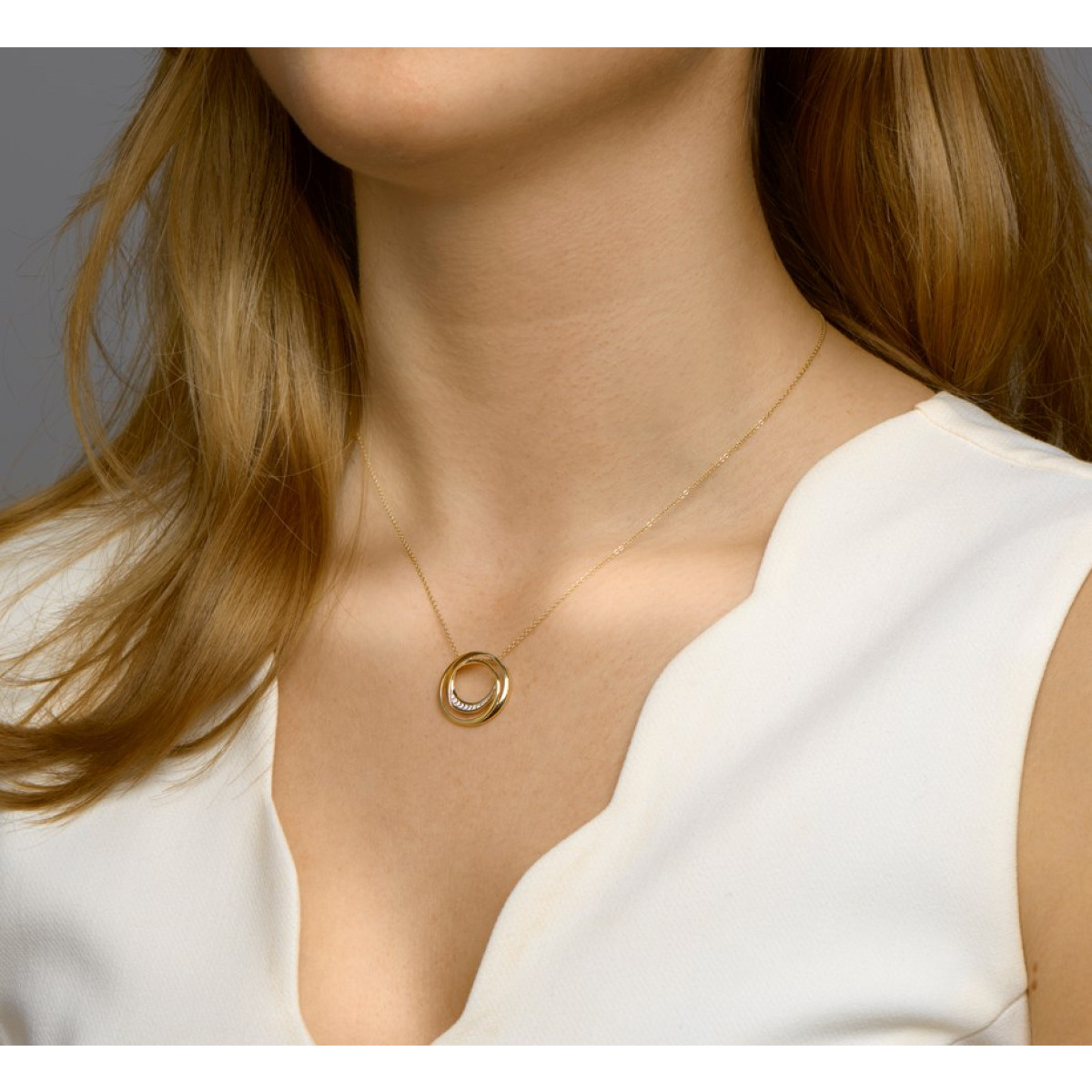 Hanger met diamant witgoud