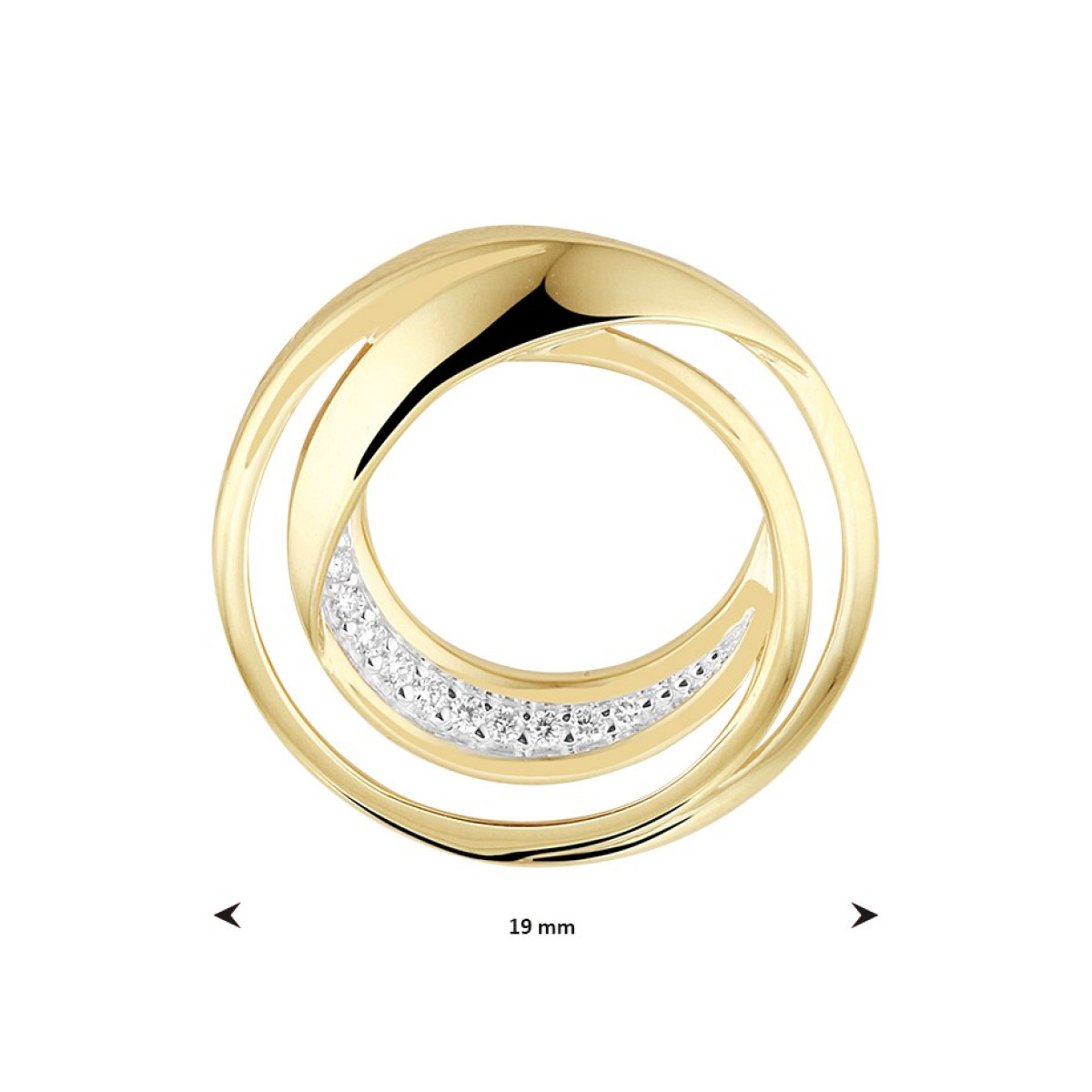 Hanger met diamant witgoud