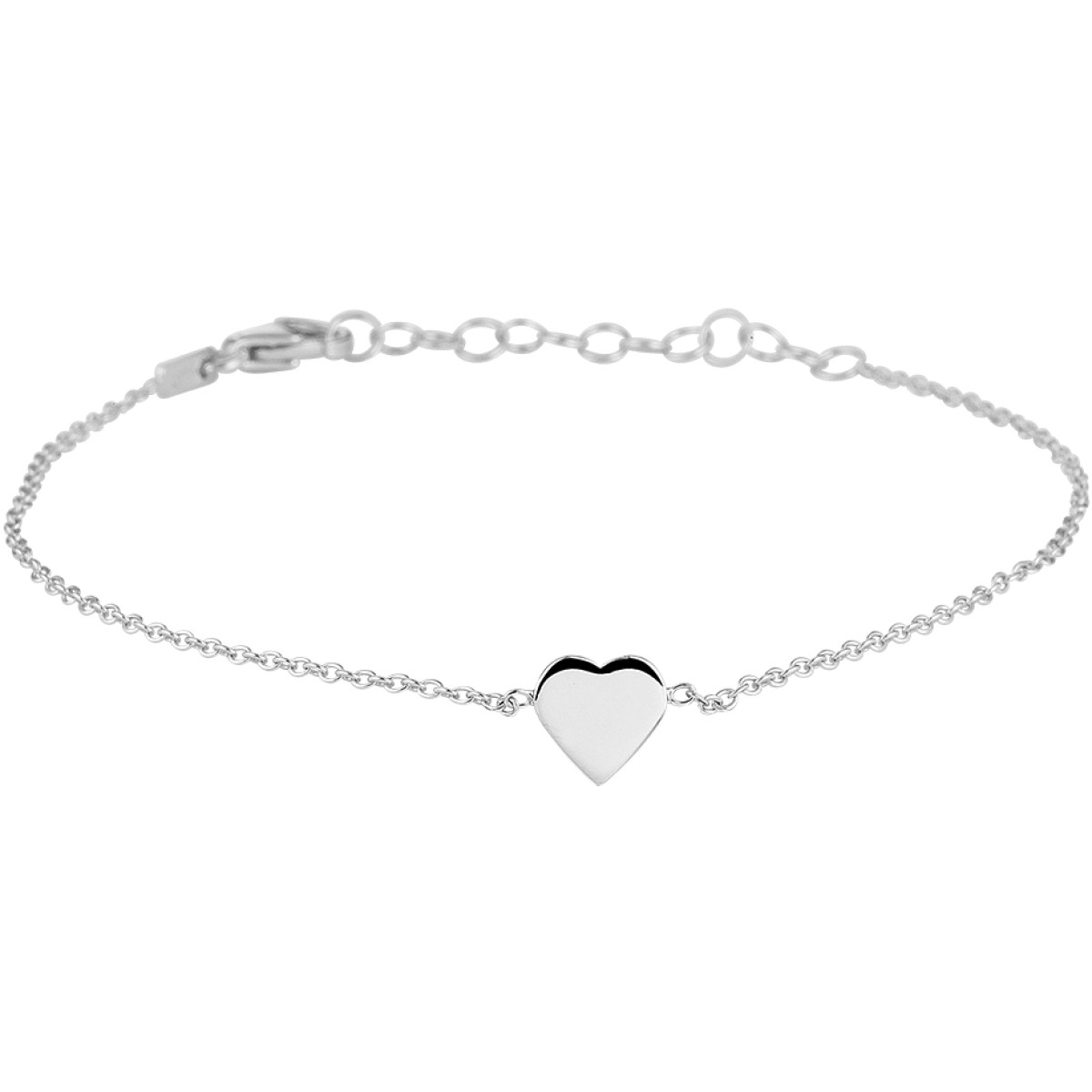 Hartjes armband 7x7 mm ankerschakel 1.2 mm