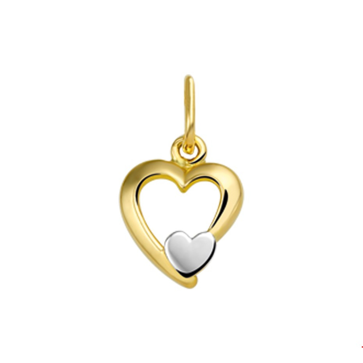 Hartjes hanger 8 mm goud