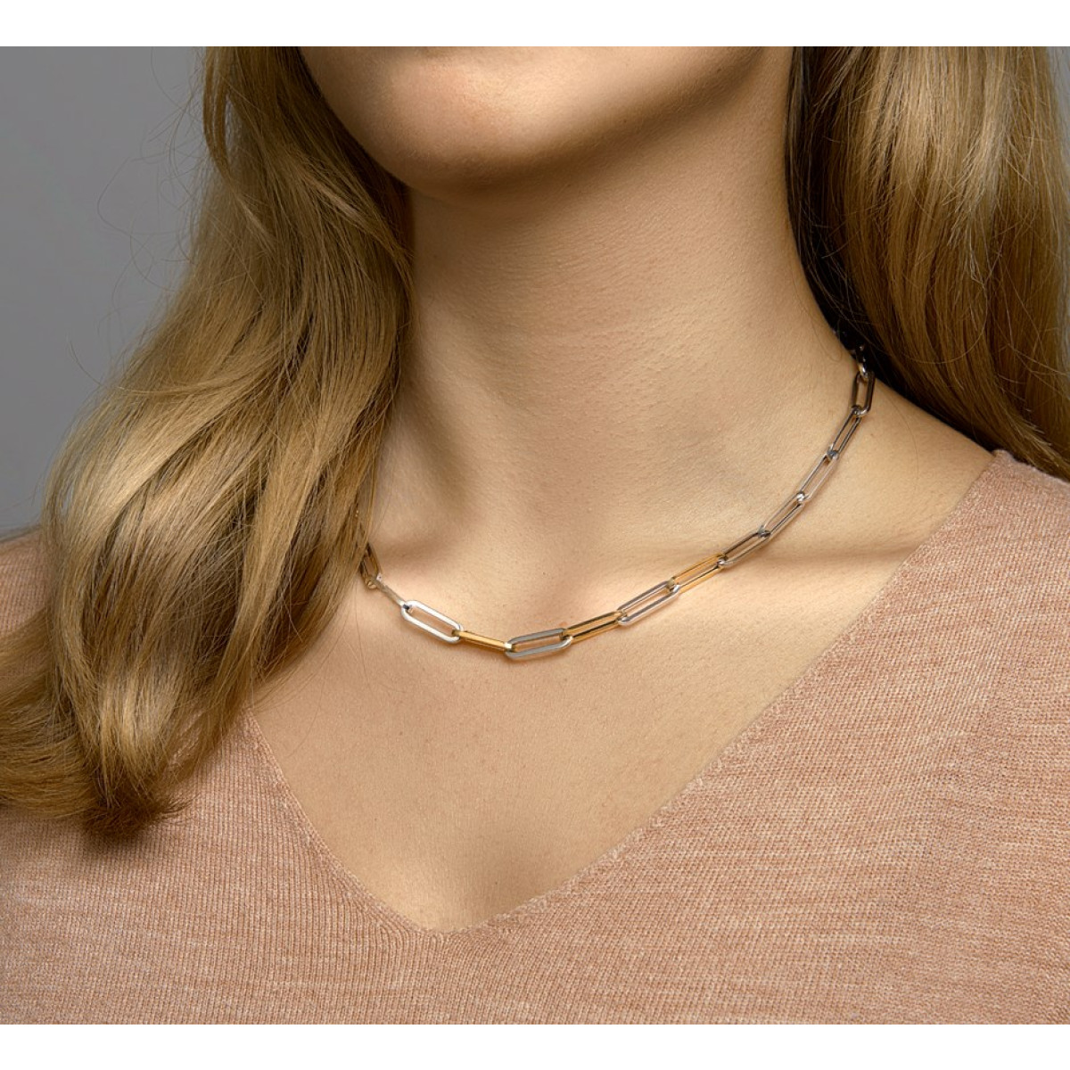 Ketting bicolor ankerschakel