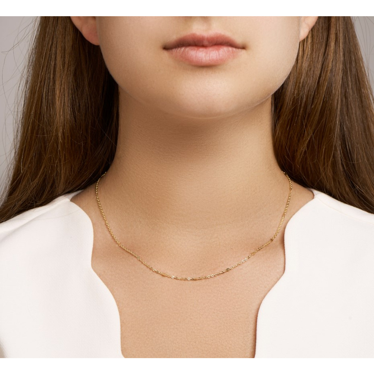 Ketting goud anker verstelbaar