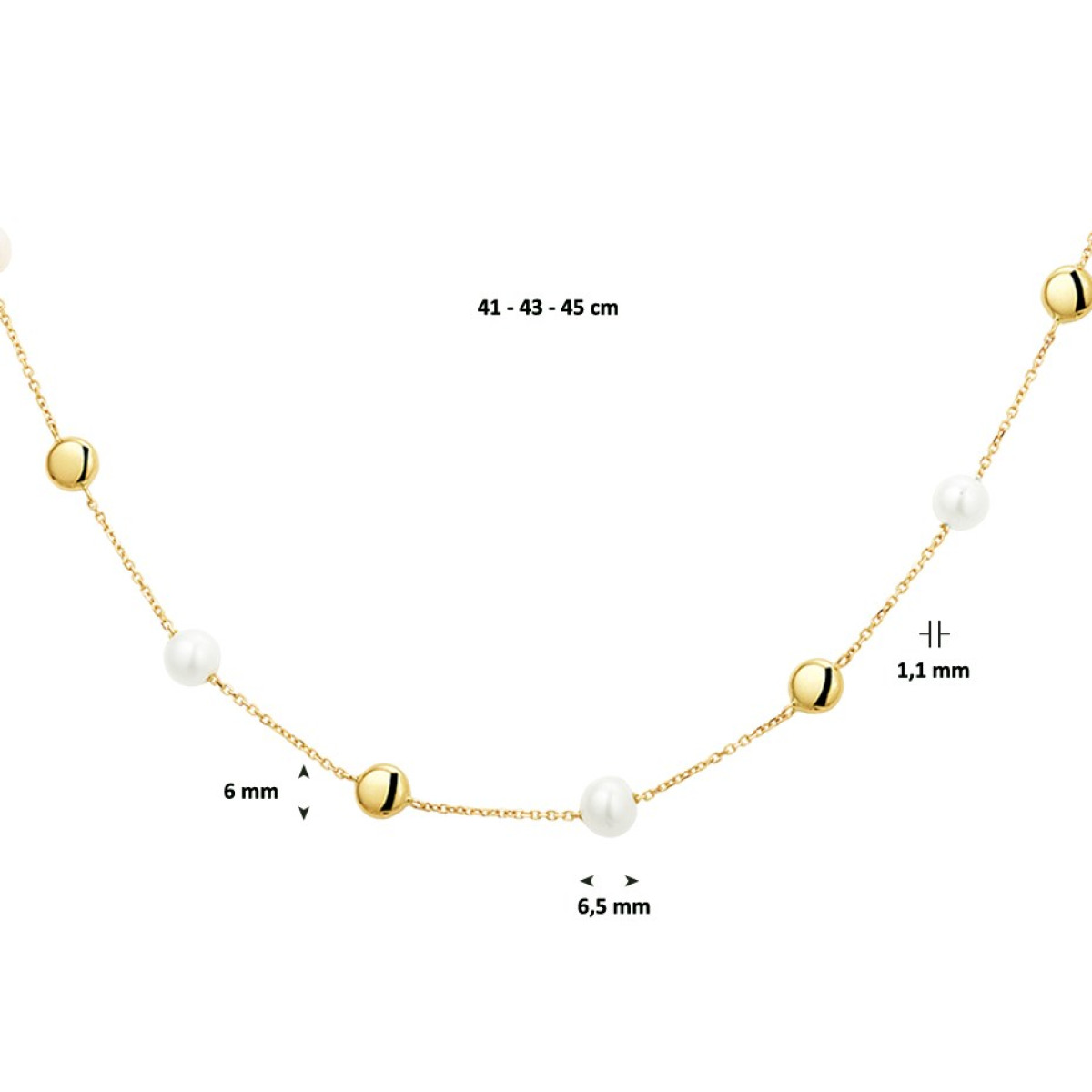 Ketting met edelsteen parel