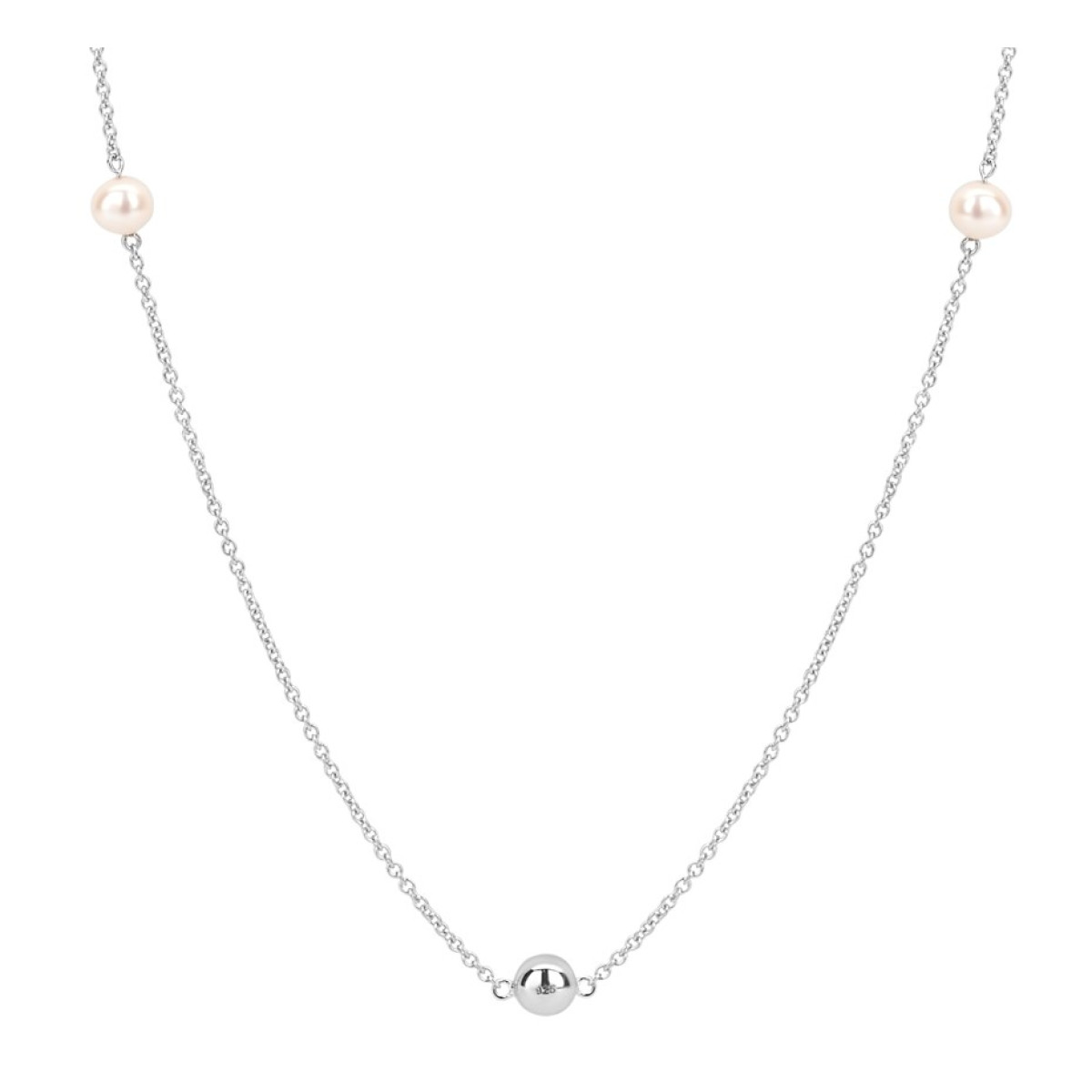 Ketting met parel in het zilver