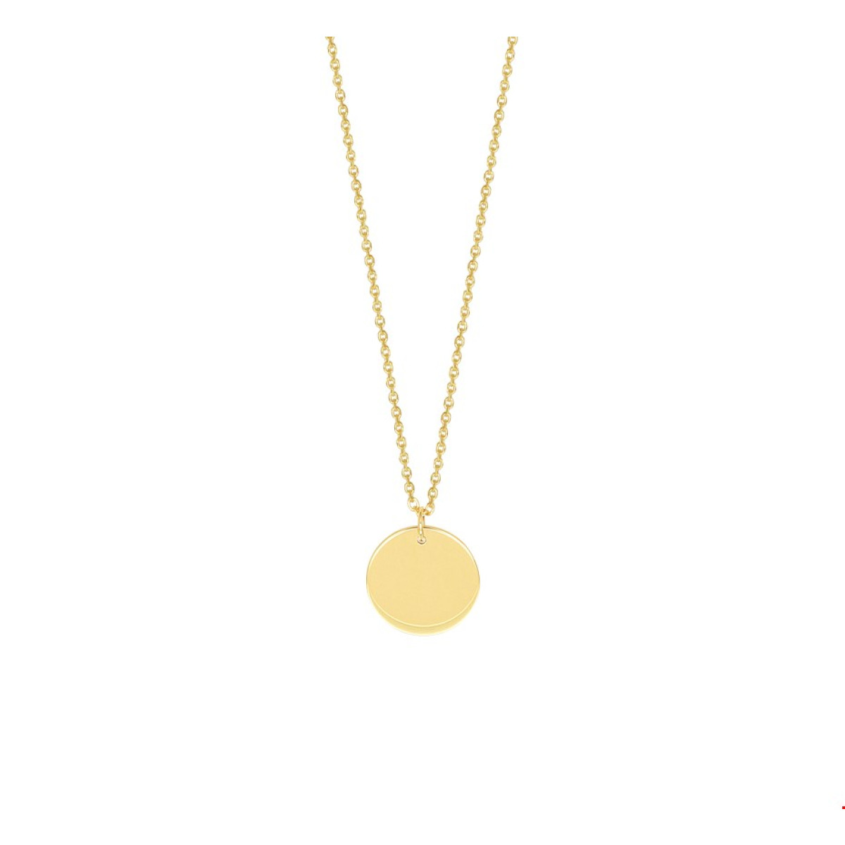 Ketting met rondje goud 41-43-45 cm draaglengte 1 mm breed