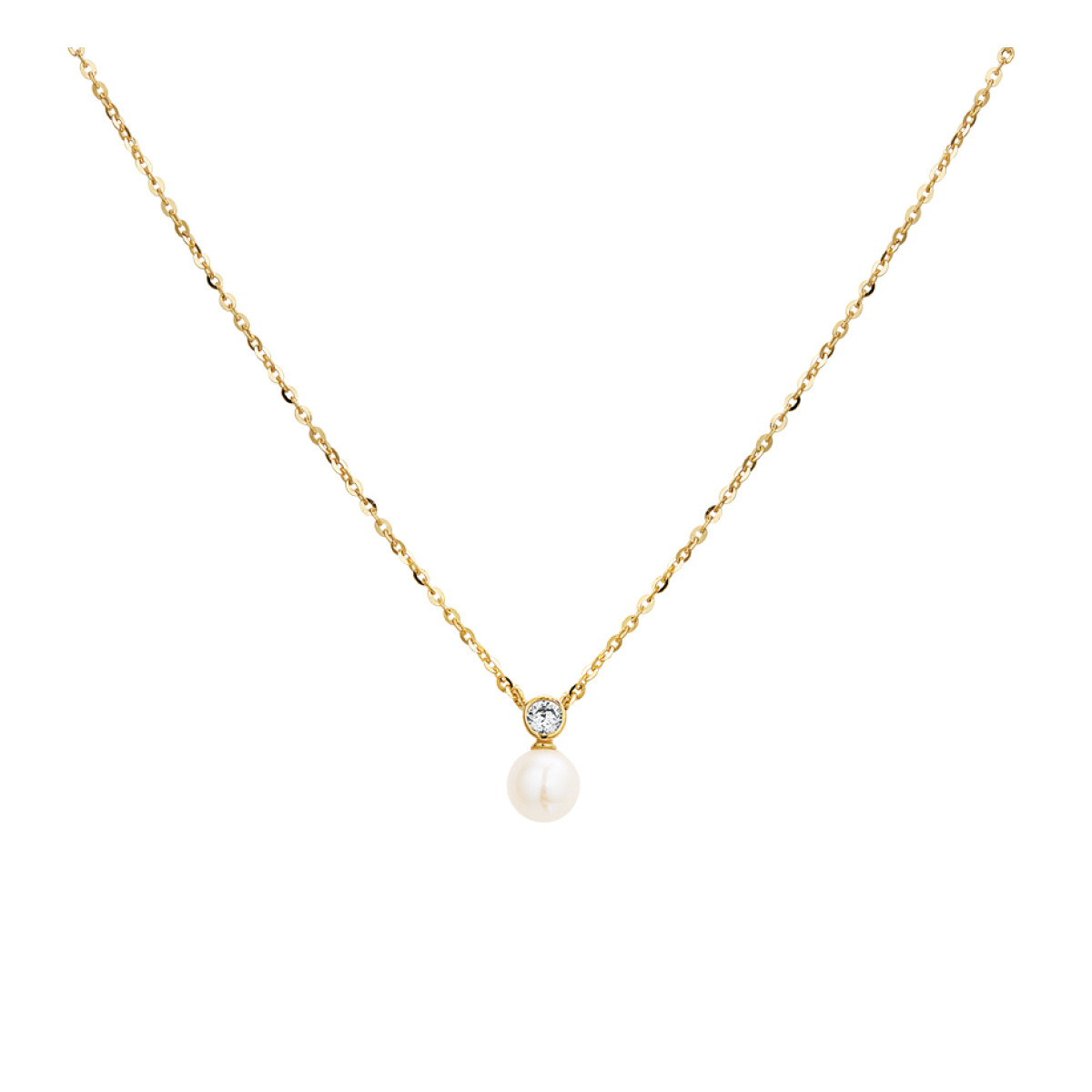 Gouden ketting met parel