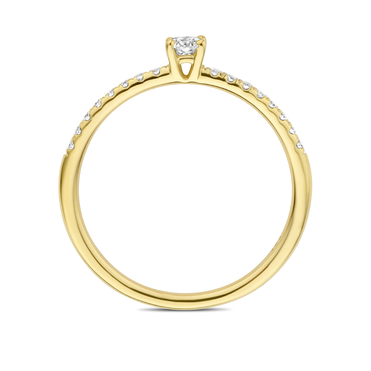 Gouden alliance ring met diamanten 0.30 crt