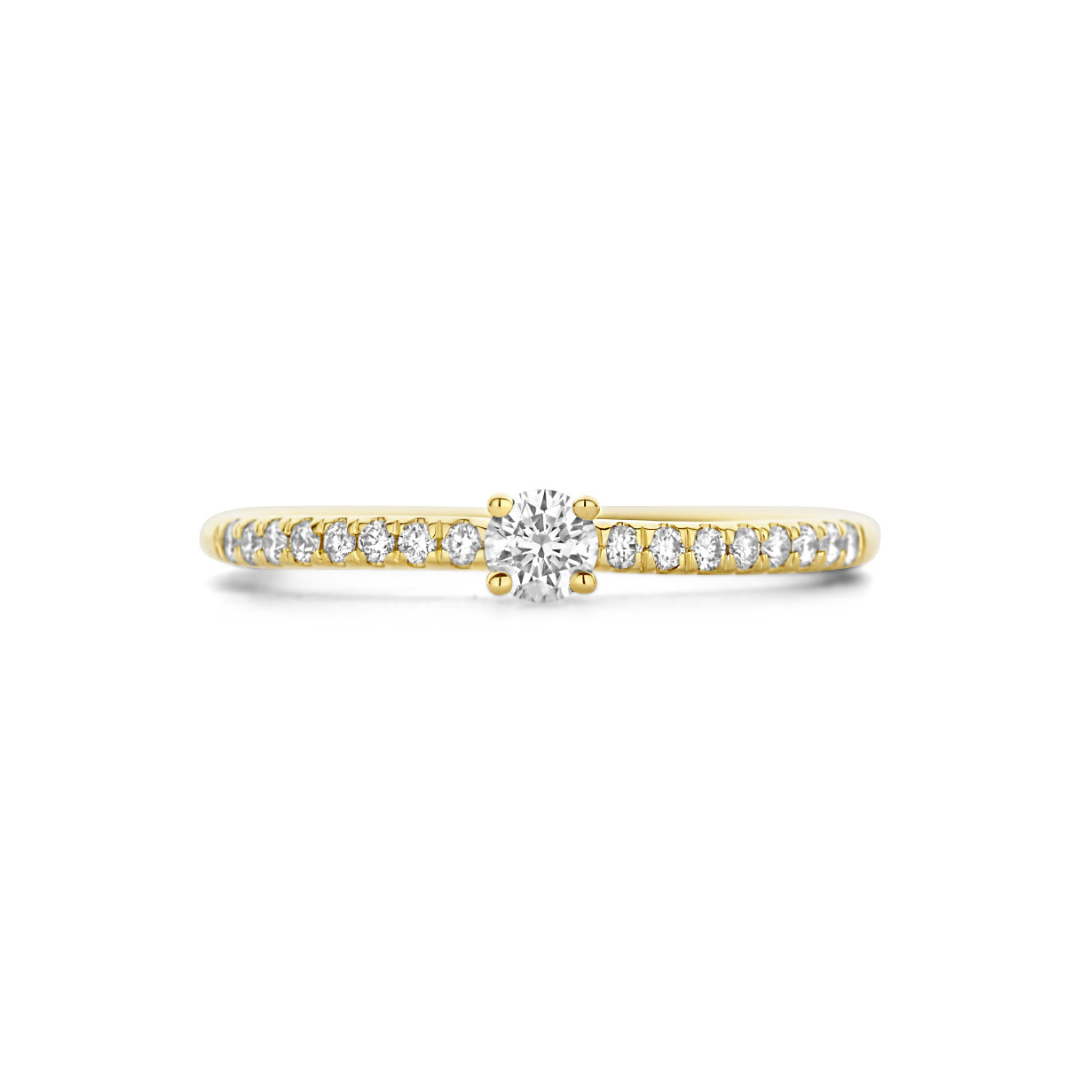 Gouden alliance ring met diamanten 0.30 crt