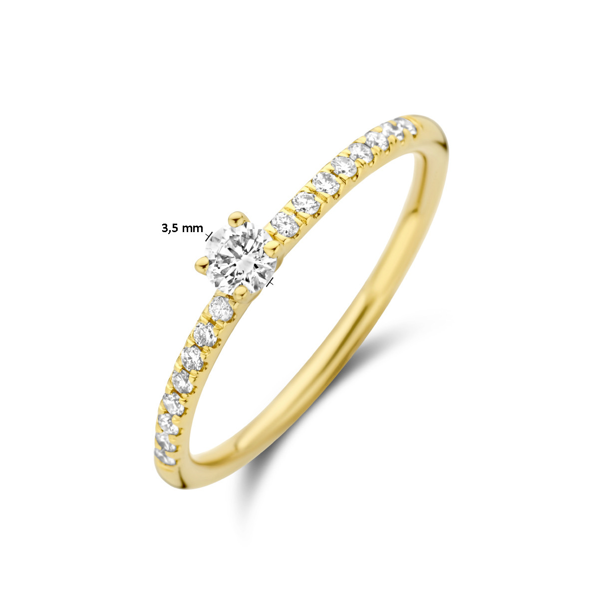 Gouden alliance ring met diamanten 0.30 crt