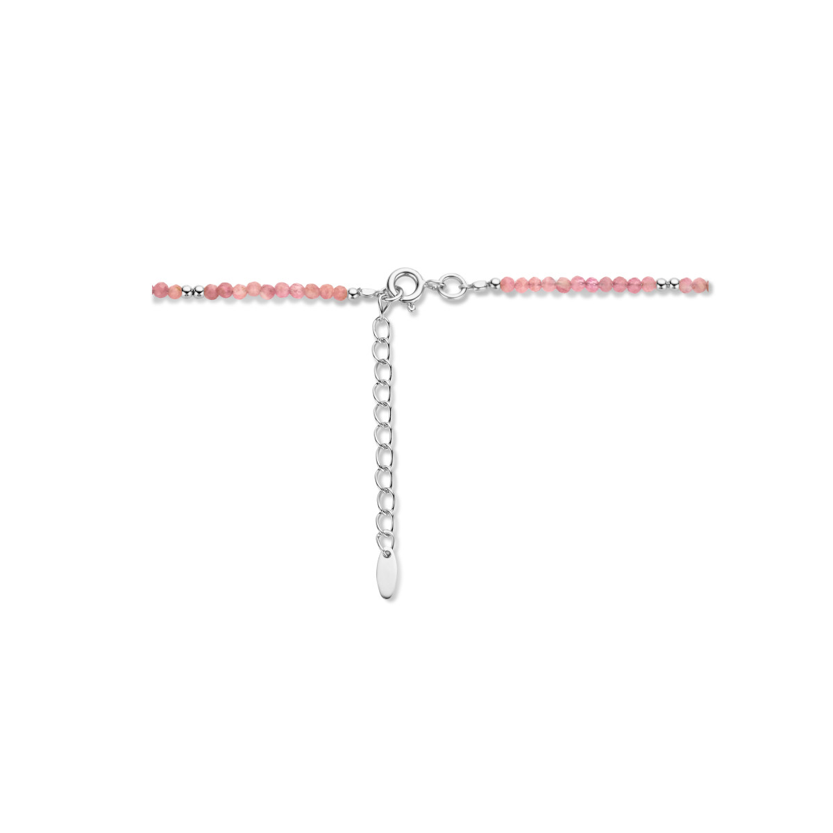 Kleurrijke zilveren ketting met toermalijn 2.2 mm - Lengte 40 + 4 cm