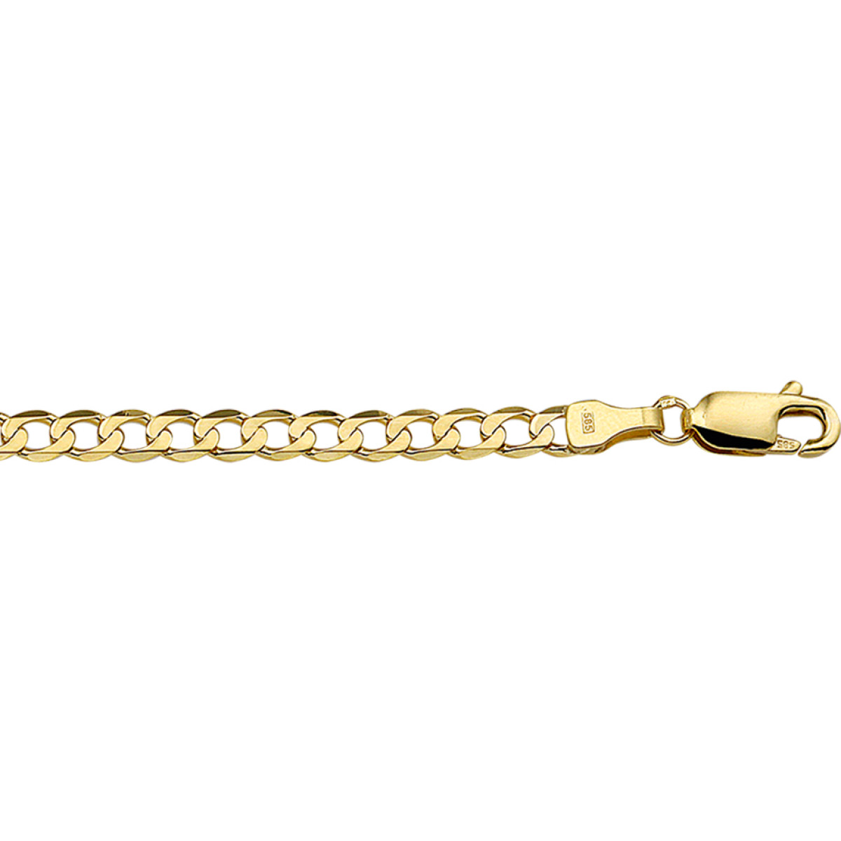 Luxe gouden schakelarmband gourmetschakel 3.9 mm