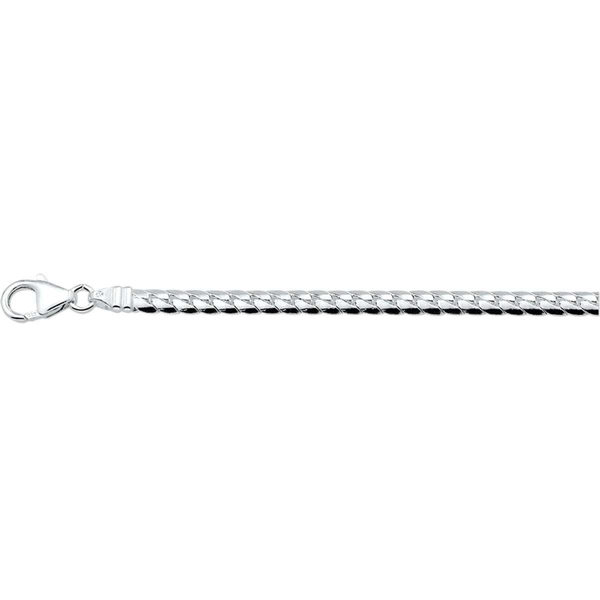 Luxe schakelarmband van zilver