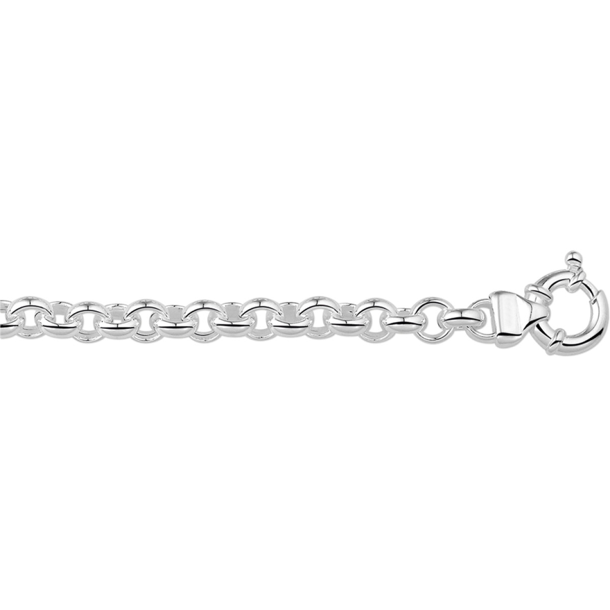 Luxe schakelarmband van zilver 8.5 mm jasseron