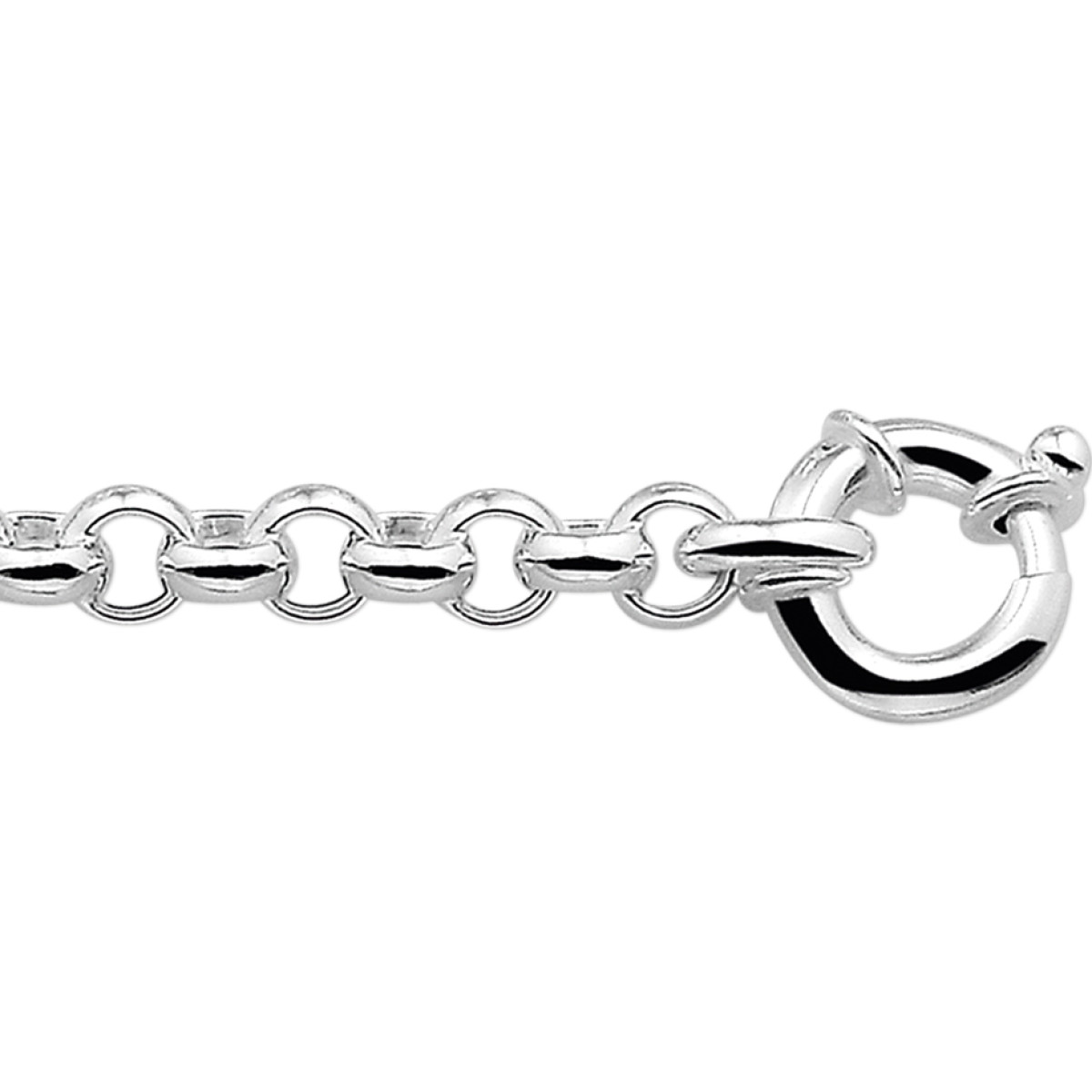 Luxe zilveren schakelarmband jasseron 7 mm