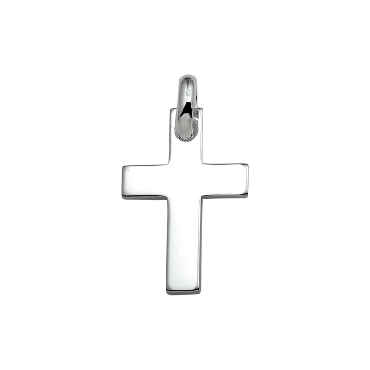 Moderne kruis hanger zilver - 30 x 20 mm