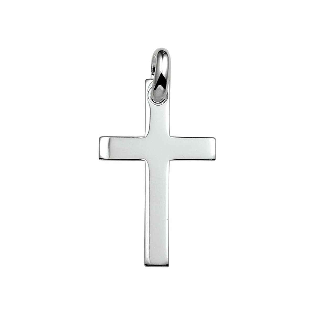 Moderne kruis hanger zilver - 35 x 21 mm