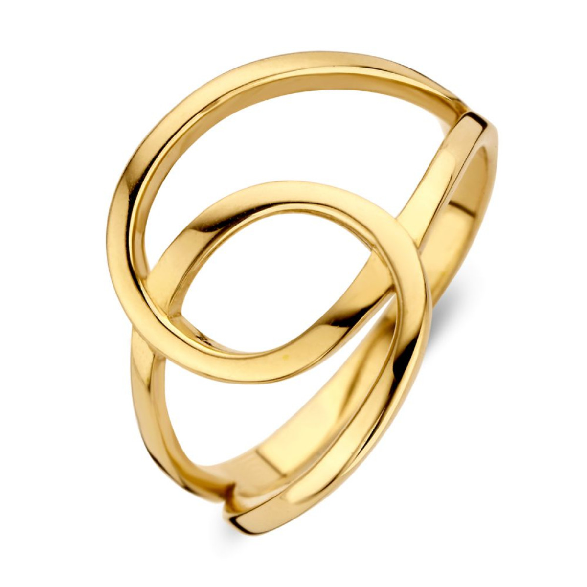 Modieuze ring 14 krt goud