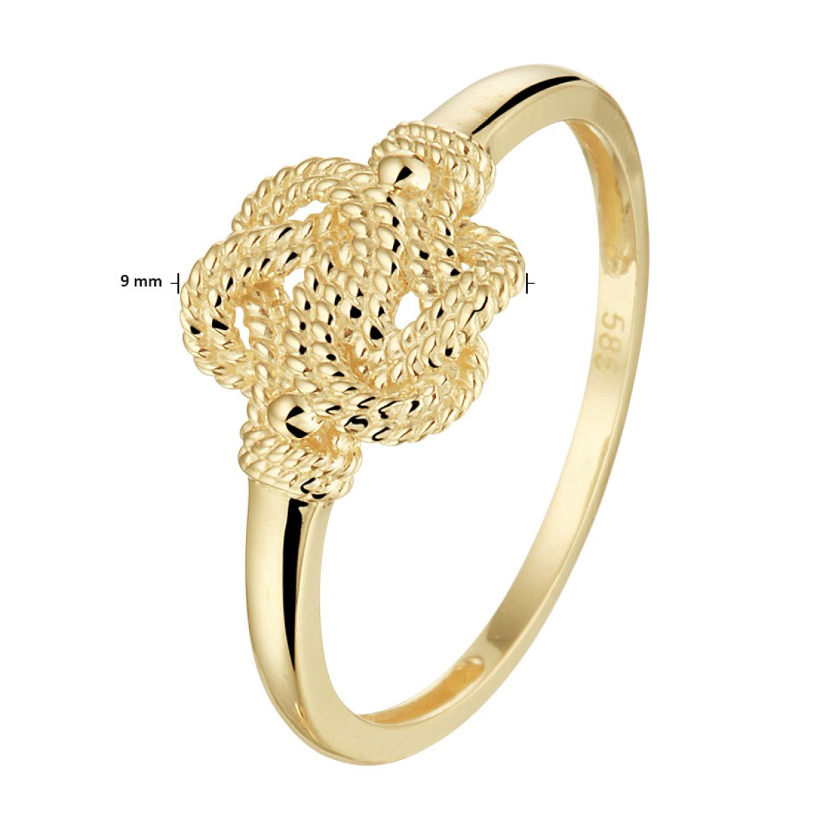 Mooie 14 karaat gouden ring mattenklopper