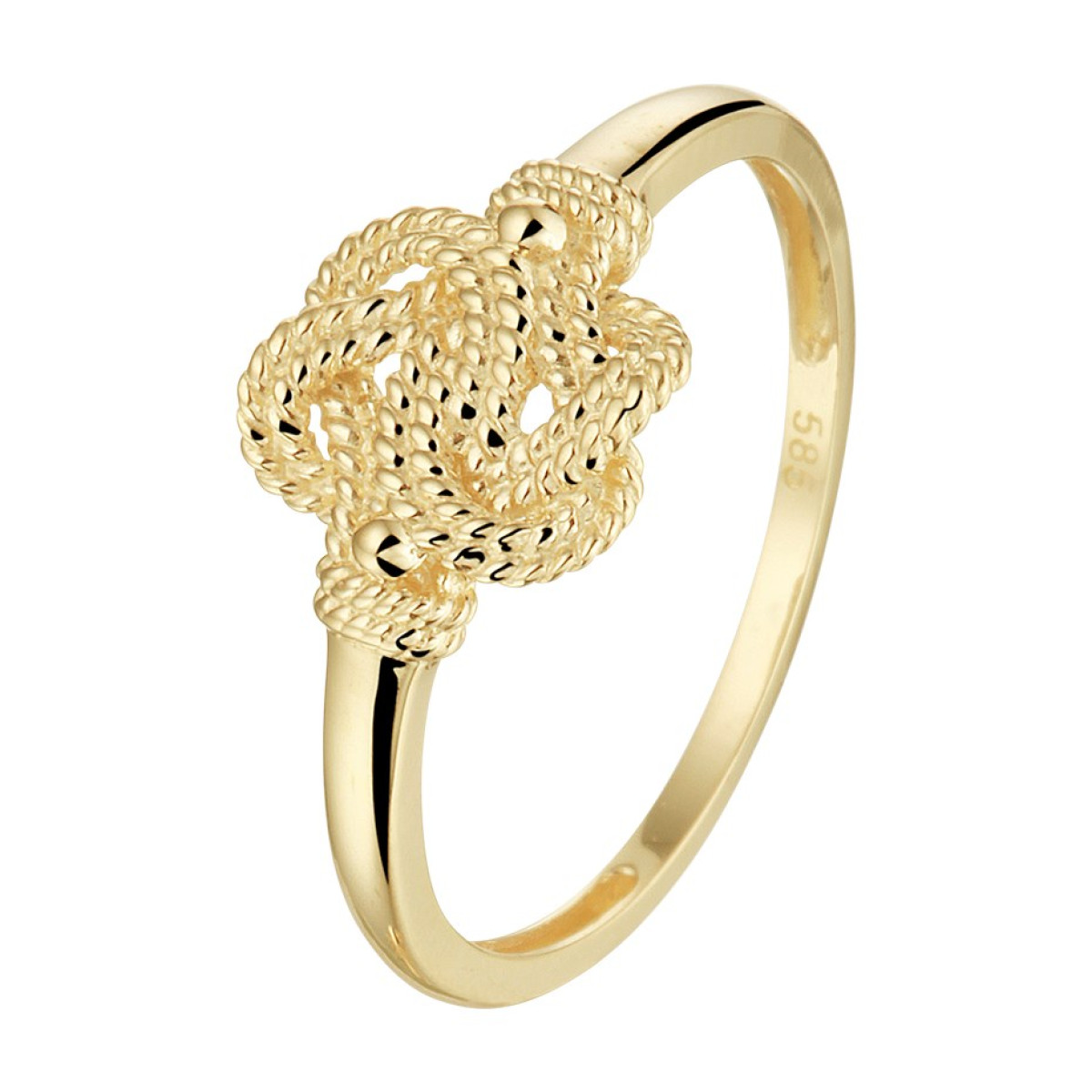 Mooie 14 karaat gouden ring mattenklopper