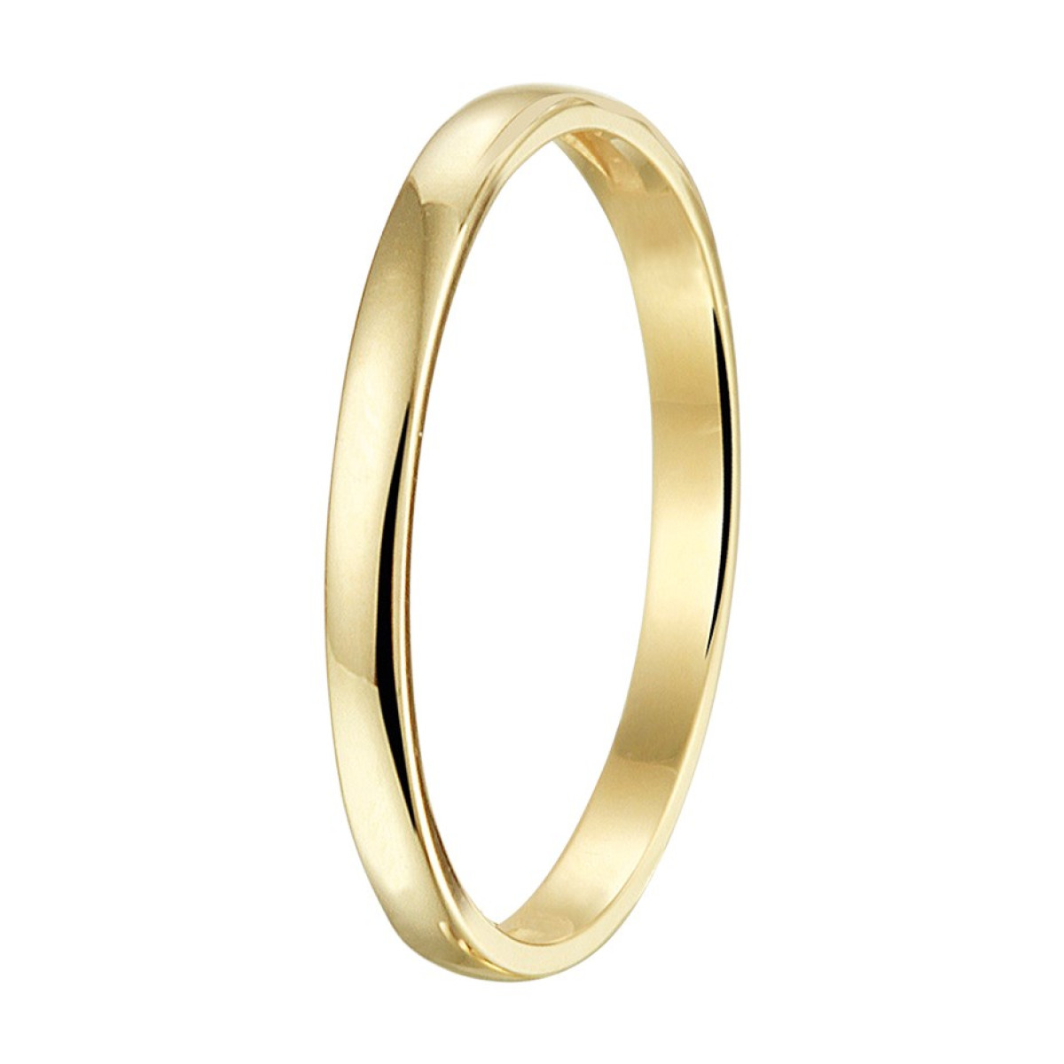 Mooie aanschuifring goud 2 mm breed