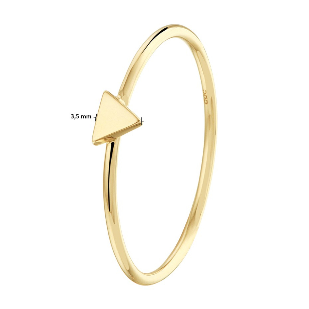 Mooie aanschuifring goud van 3.5 mm