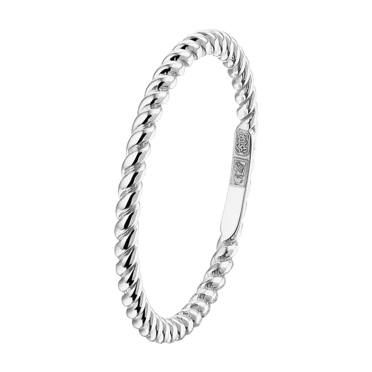 Mooie aanschuifring van witgoud van 1.5 mm