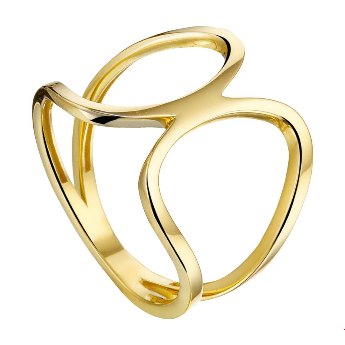 Mooie ring 14 krt goud opengewerkt