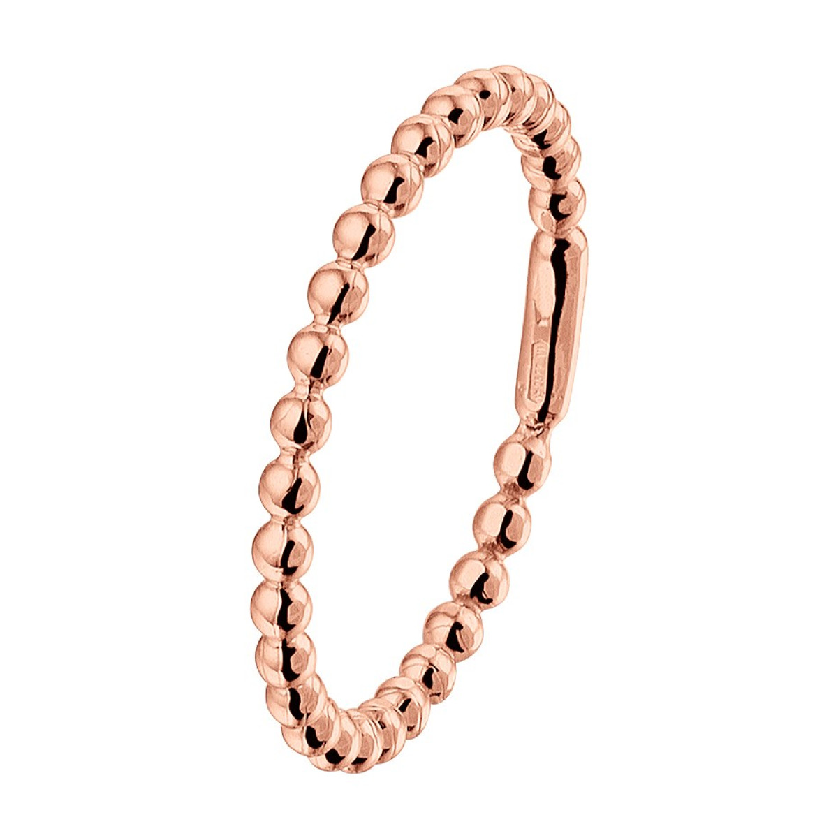 Mooie roségouden aanschuifring van 2 mm