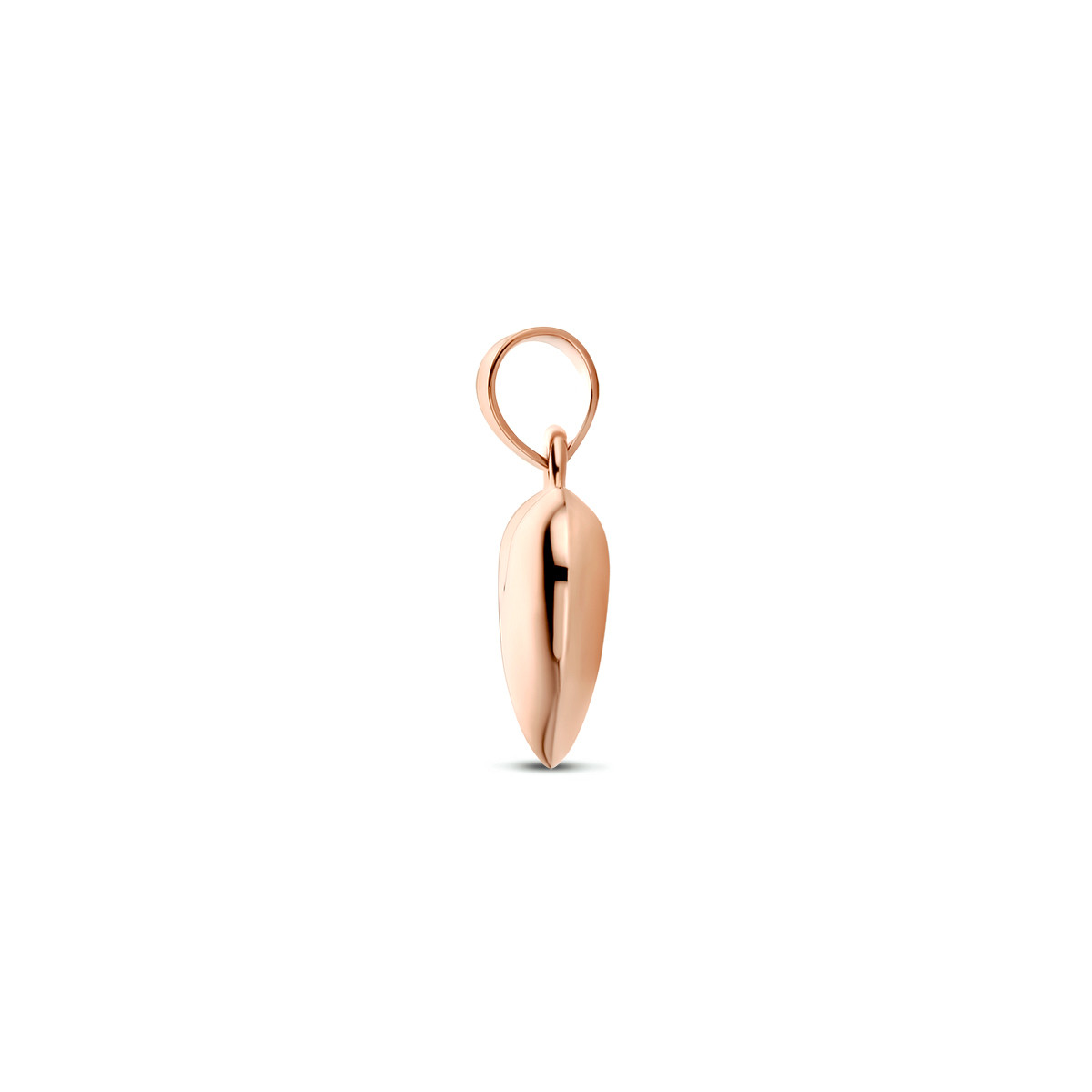 Mooie rosegouden hartjes hanger - 16 x 11 mm