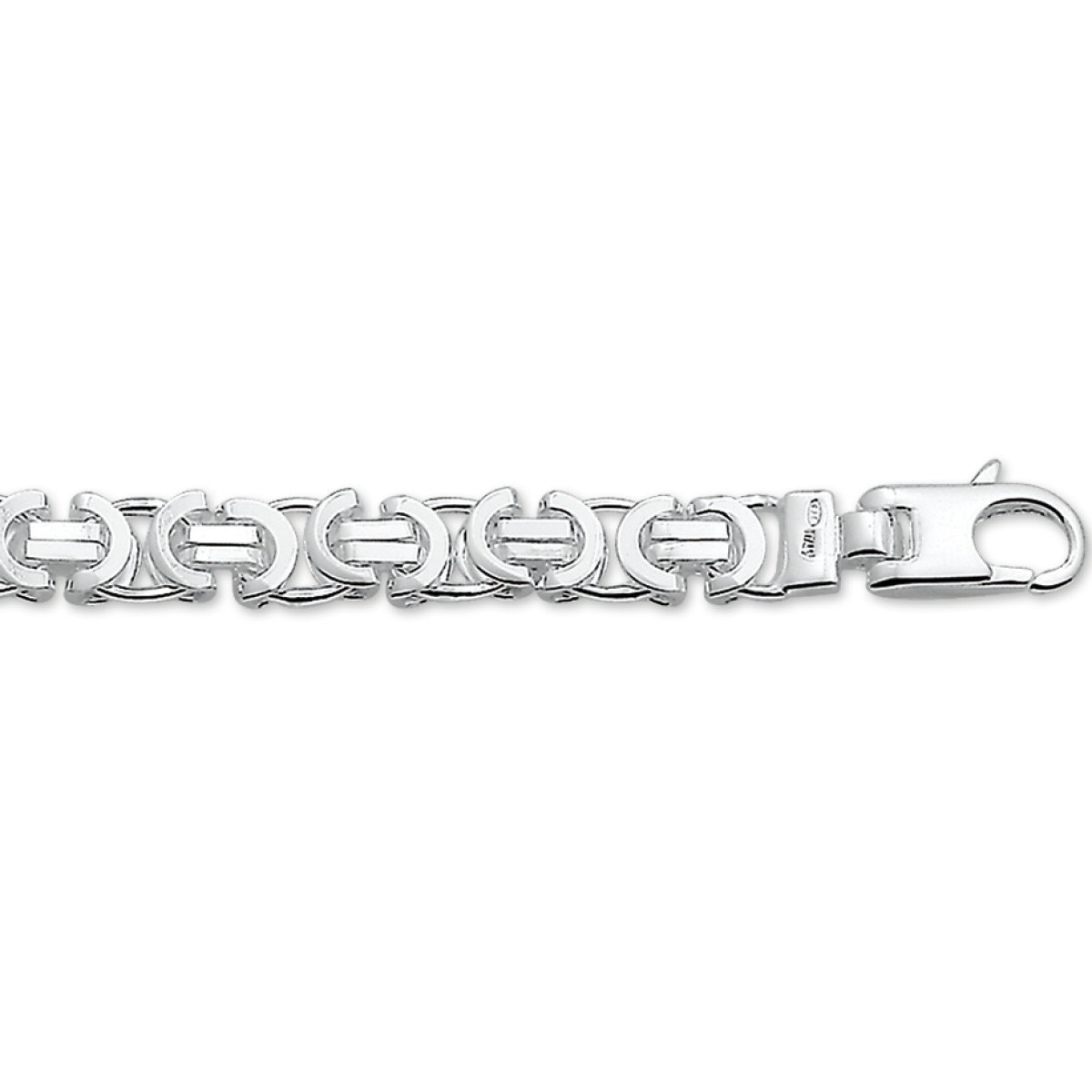 Mooie schakelarmband van zilver koningsschakel 6.5 mm