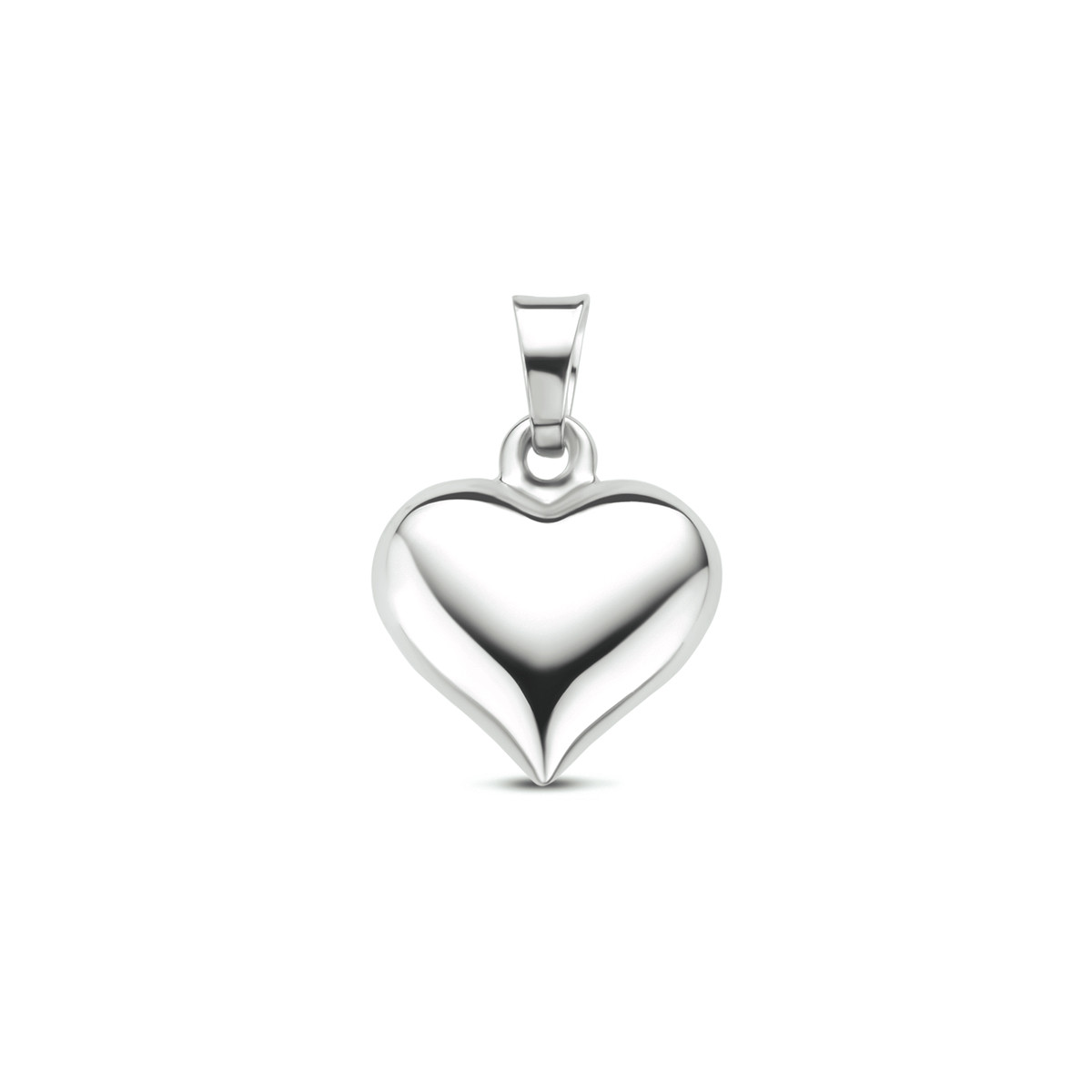 Mooie witgouden hartjes hanger - 16 x 11 mm