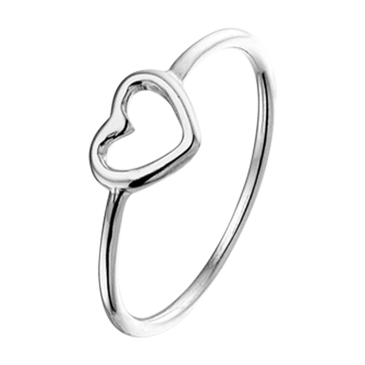 Mooie zilveren ring met hartje