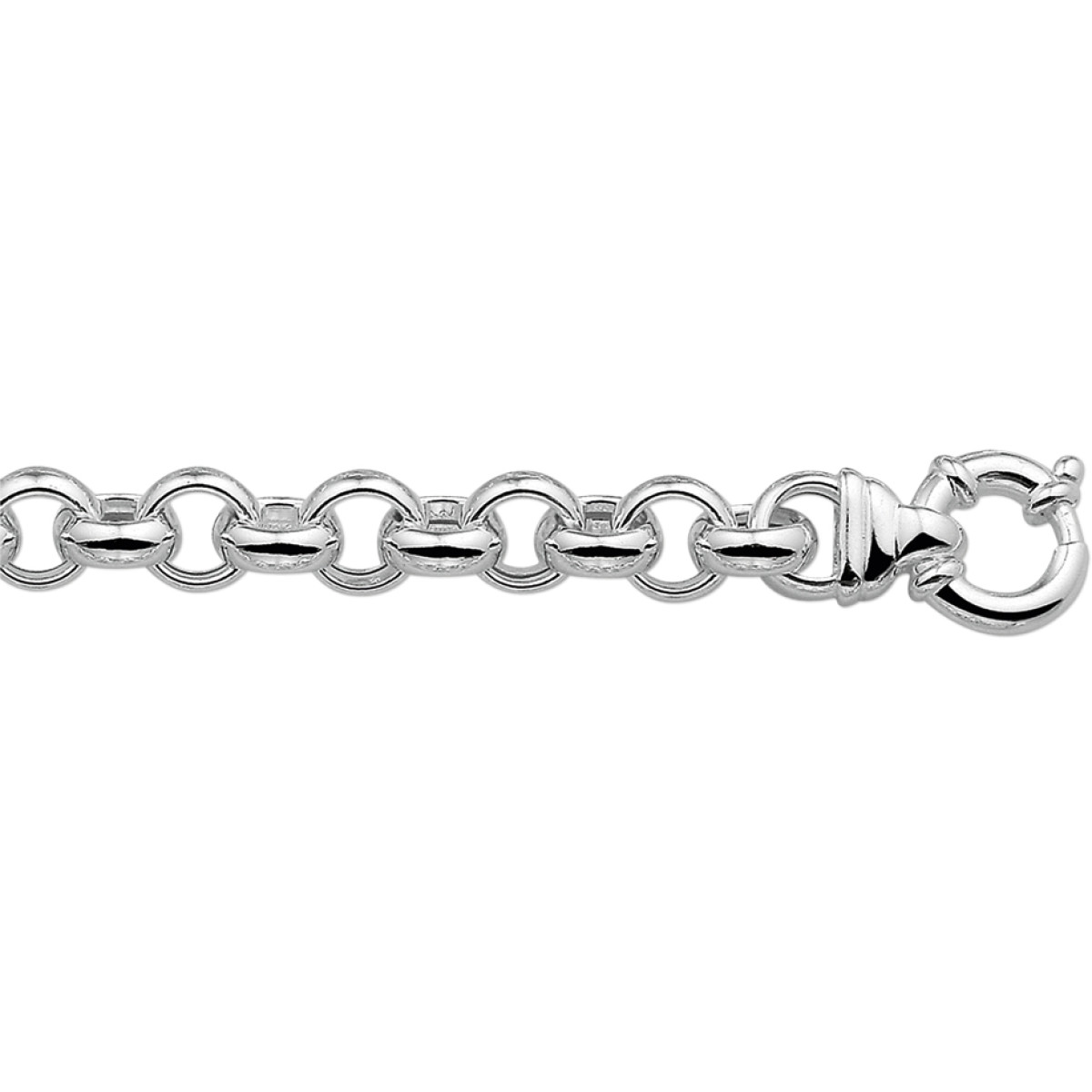 Mooie zilveren schakelarmband jasseron 11 mm
