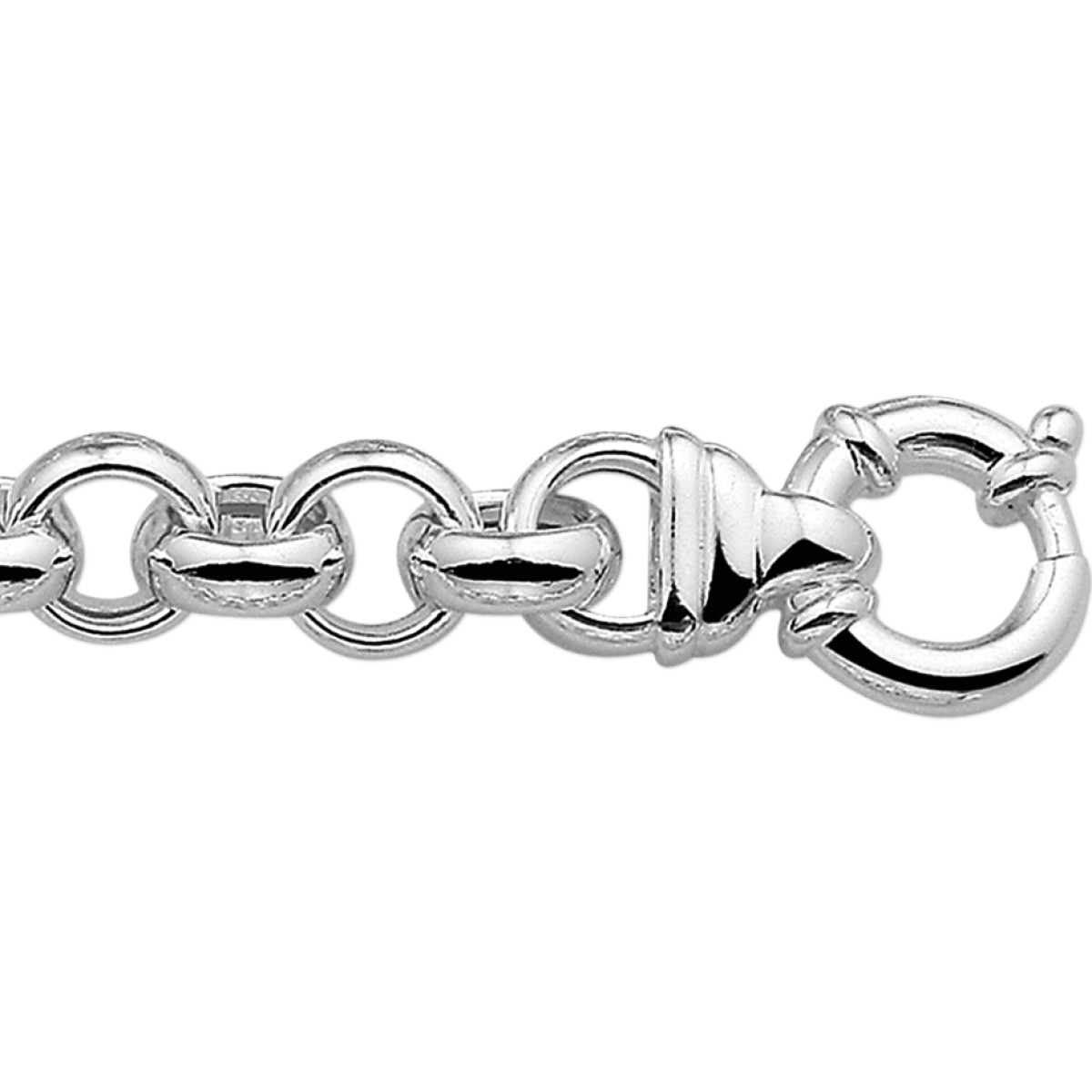 Mooie zilveren schakelarmband jasseron 11 mm