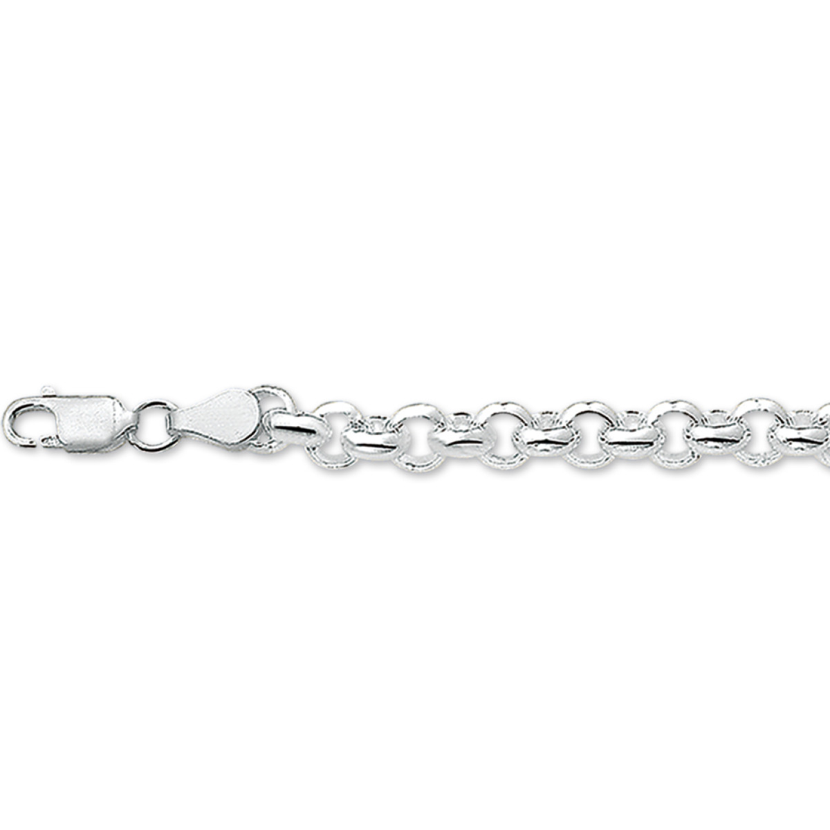 Mooie zilveren schakelarmband jasseron 5.5 mm