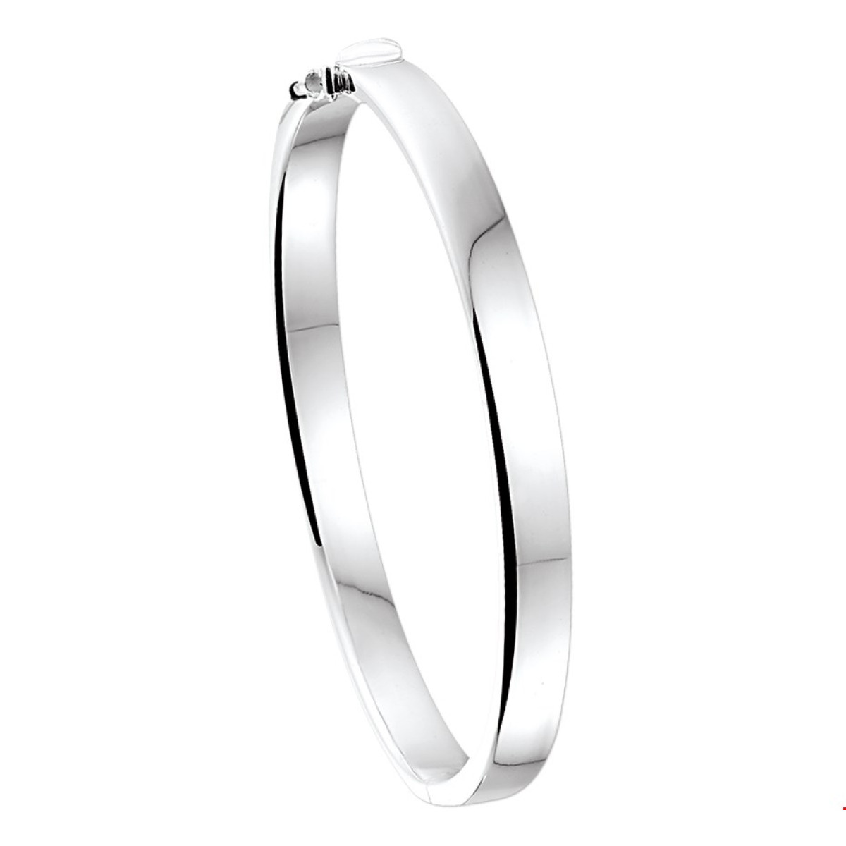 Mooie zilveren slavenarmband dames met scharnier