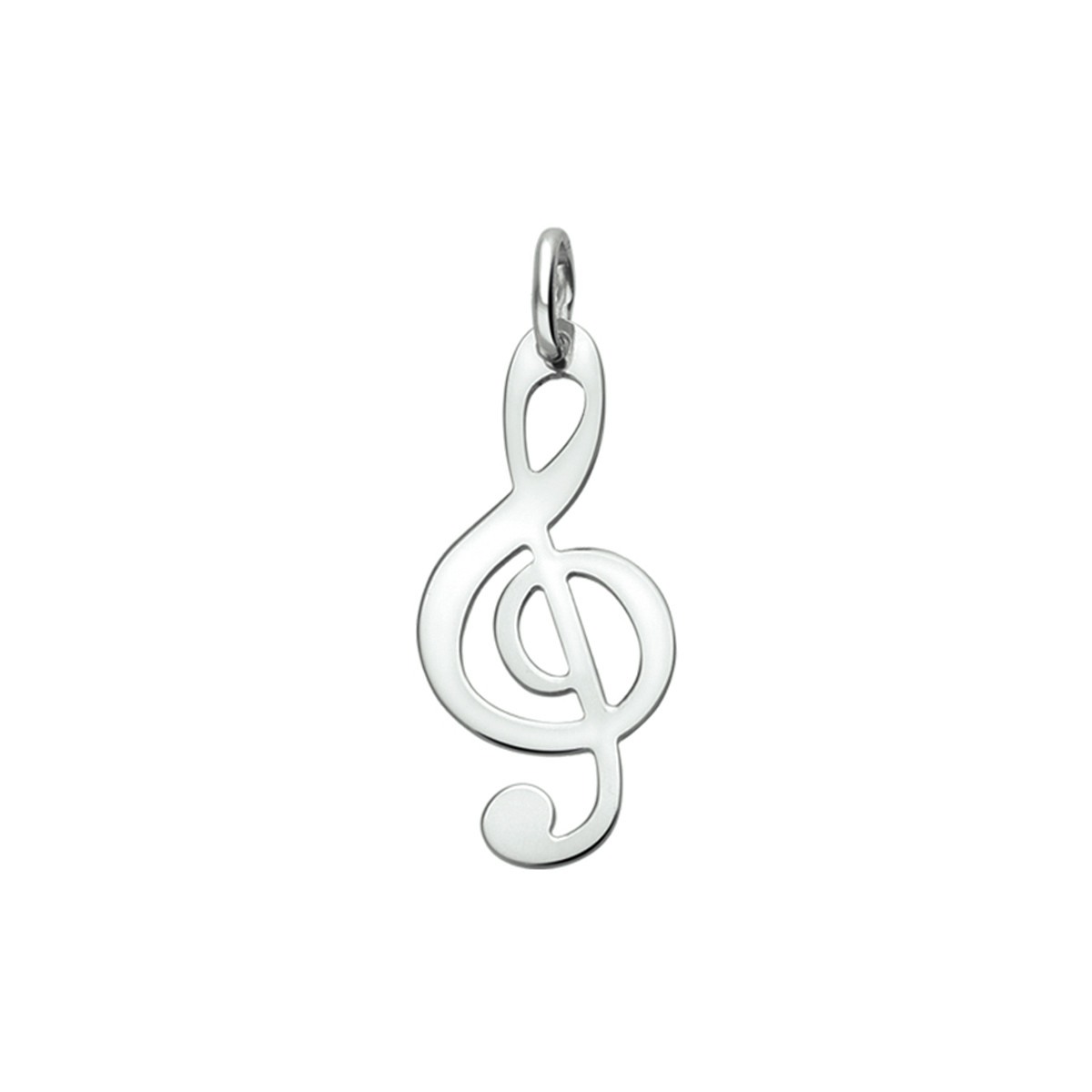 Muzieksleutel zilver - 32 x 14.5 mm