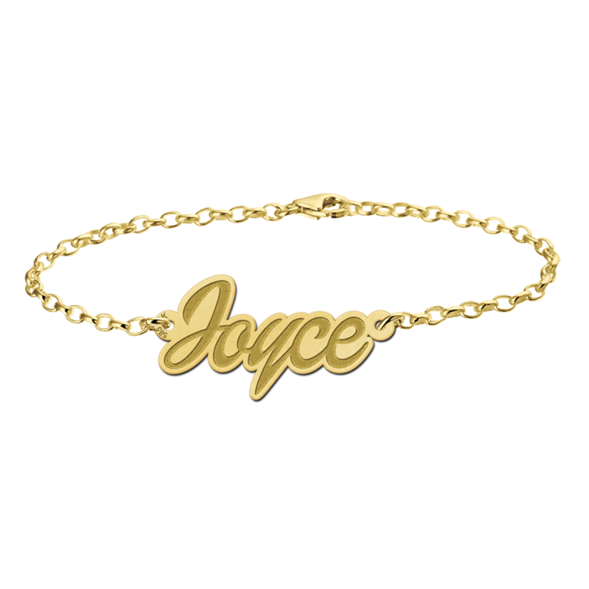 Gouden naam armband uitgesneden naam Names4ever