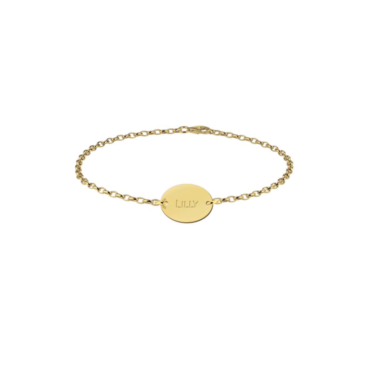 Gouden naam armband ovaal Names4ever