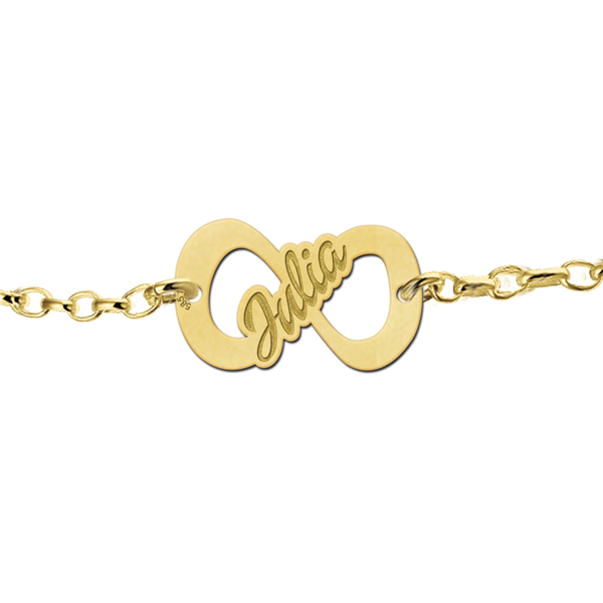 Gouden armband met naam infinity Names4ever
