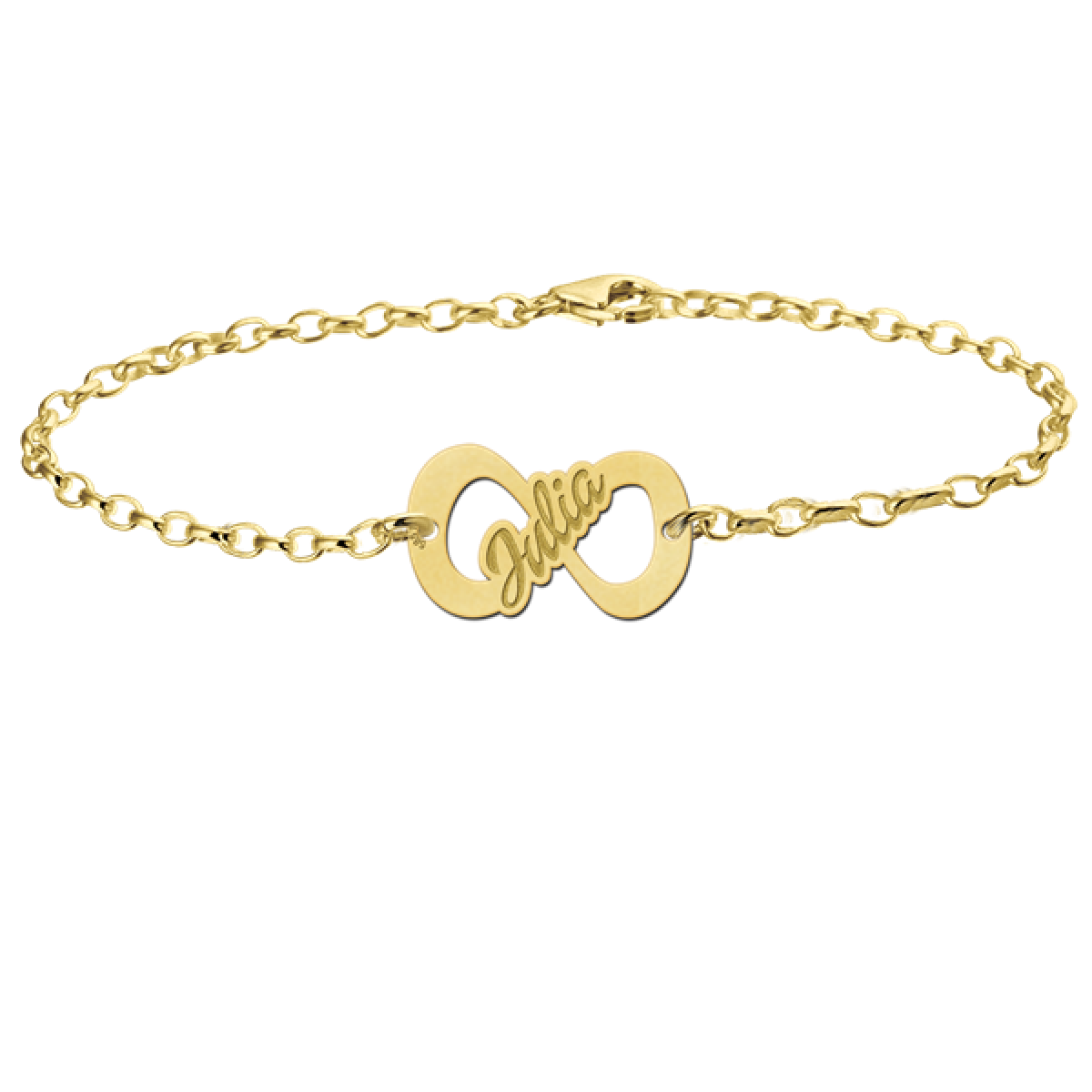 Gouden armband met naam infinity Names4ever