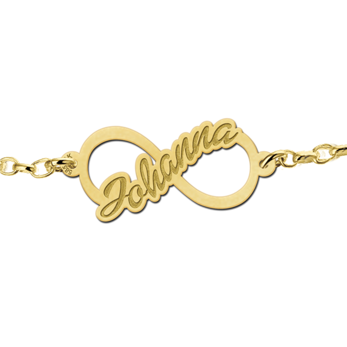 Gouden armband met infinity en naam Names4ever