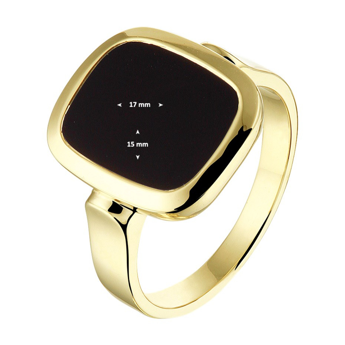 Onyx zegelring heren goud