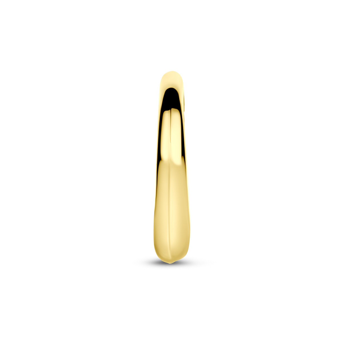 Goudkleurige 9-karaat open hart hanger 12.5 mm breed - Hoogte 12.5 mm