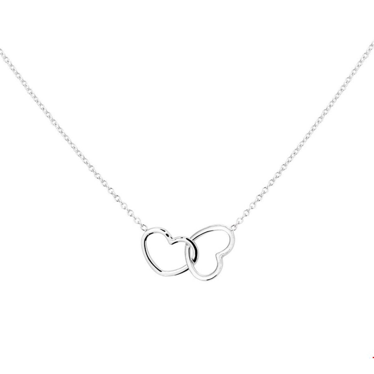 Open kettting hartje 1.2 mm 45 cm