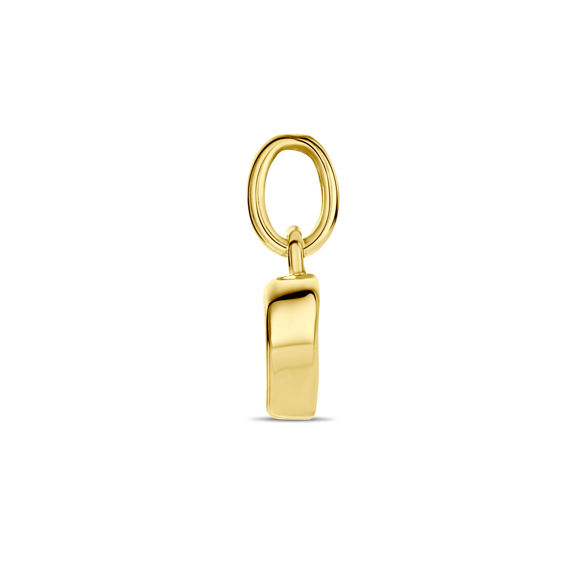 Opengewerkte 14-karaat gouden hartjes hanger - 6 mm x 11 mm